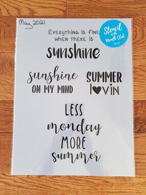 May 2021 Stencil of the Month Stencil Set w/ Add-On | Summer | BRAND NEW
